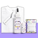 Skin Friendly Tie Dye Bottle with White T-Shirt, 100% Cotton 180 GSM T-Shirt, Dye Activator - Color Fixative Included, Cold Fabric Dye Colors (7-8 Year, Purple)