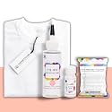 Skin Friendly Tie Dye Bottle with White T-Shirt, 100% Cotton 180 GSM T-Shirt, Dye Activator - Color Fixative Included, Cold Fabric Dye Colors (7-8 Year, Peach)