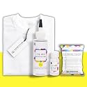Skin Friendly Tie Dye Bottle with White T-Shirt, 100% Cotton 180 GSM T-Shirt, Dye Activator - Color Fixative Included, Cold Fabric Dye Colors (Small 37/38, Lemon Yellow)