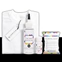 Skin Friendly Tie Dye Bottle with White T-Shirt, 100% Cotton 180 GSM T-Shirt, Dye Activator - Color Fixative Included, Cold Fabric Dye Colors (Medium 39/40, Midnight Black)