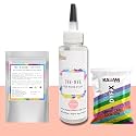 Skin Friendly Tie Dye Bottle with White T-Shirt, 100% Cotton 180 GSM T-Shirt, Dye Activator - Color Fixative Included, Cold Fabric Dye Colors (Peach)