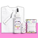 Skin Friendly Tie Dye Bottle with White T-Shirt, 100% Cotton 180 GSM T-Shirt, Dye Activator - Color Fixative Included, Cold Fabric Dye Colors (14-16 Year, Soft Pink)