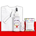 Skin Friendly Tie Dye Bottle with White T-Shirt, 100% Cotton 180 GSM T-Shirt, Dye Activator - Color Fixative Included, Cold Fabric Dye Colors (Medium 39/40, Solid Red)