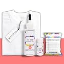Skin Friendly Tie Dye Bottle with White T-Shirt, 100% Cotton 180 GSM T-Shirt, Dye Activator - Color Fixative Included, Cold Fabric Dye Colors (12-13 Year, Coral Red)