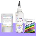 Skin Friendly Tie Dye Bottle with White T-Shirt, 100% Cotton 180 GSM T-Shirt, Dye Activator - Color Fixative Included, Cold Fabric Dye Colors (Lilac)
