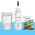 Skin Friendly Tie Dye Bottle with White T-Shirt, 100% Cotton 180 GSM T-Shirt, Dye Activator - Color Fixative Included, Cold Fabric Dye Colors (No T-Shirt, Tie Dye Bottle Sky Blue)