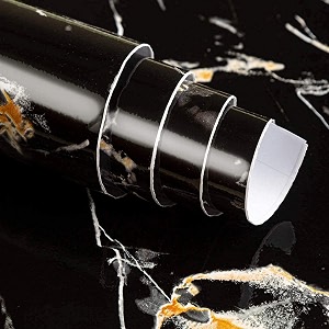 skin poster - black amp golden marble gloss vinyl wallpaper decal top peel and stick door wardrobe wallpapers vinyl pvc self adhesive for cupboard dooralmirahfridgetabletopfloor - 3916x9639 inches