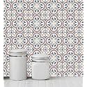 Skin Poster - F5 Moroccan Tile Stickers for Kitchen Backsplash Bathroom Floor Wood Glass Stick Home D�cor Furniture (Multicolor, 10x10 Inch 36 pic)