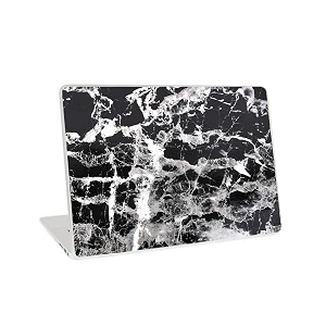 skin poster - vinyl skin case vinyl laptop skin case sticker reusable protector cover case for 11634 -15634 inch acer leonovo asus toshiba hp samsung dell 132x94 inch - black amp silver marble