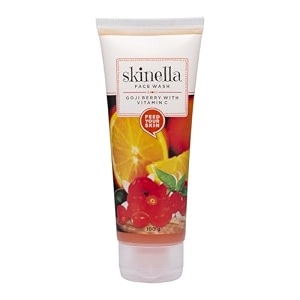 skinella vitamin c face wash with goji berry  foam face wash for dirt-free clear vitamin c facewash 100 g pack of 1
