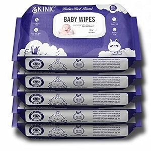 100 herbal baby wipes  alcohol free  chemical free  paraben free  lid pack of 5