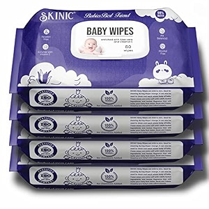herbal baby wipes  alcohol-free paraben-free chemical-free  gentle soft wipes for sensitive skin  hypoallergenic safe amp natural baby wipes pack of 4