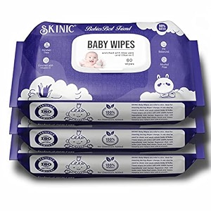herbal baby wipes  alcohol-free amp paraben-free  gentle chemical-free wipes for sensitive skin 80 pieces pack of 3
