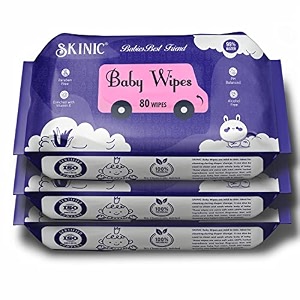herbal baby wipes  alcohol-free paraben-free gentle wipes for delicate skin  natural and safe cleansing for babies  hypoallergenic and moisturizing  pack of 3