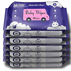 herbal baby wipes  alcohol-free paraben-free gentle wipes for delicate skin  natural and safe cleansing for babies  hypoallergenic and moisturizing  pack of 6