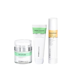 skininspired face care combo - creme cleanser facewash 70 mltotal care sunscreen 50 mlmattifying gel moisturizer 50 g comboskin barrier protection skincare kitmen and women
