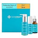SkinKraft Moderate Signs Of Ageing Facial Kit For Oily Skin - Customized Skincare Kit - Cleanser + Moisturizer + Moderate Ageing Serum - For Women & Men - Dermatologist Recommended (Pack Of 3)