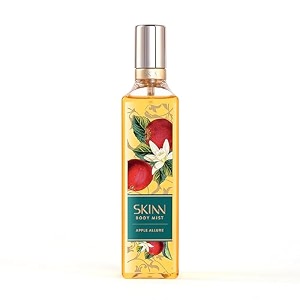 skinn by titan  women apple allure body mist -230 ml perfume for woman  gift for women  premium fragrance  grooming essentials  long lasting smell for women  caramel amp vanilla  daily use