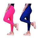 Skinny Ankle Length Slim fit Cotton Lycra streachable Leggings for Women (Pack of 2)