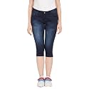 Skinny Fit Women Denim Capri