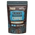 Skinny Instant Mushroom Coffee (60 Servings) Mental Focus Plus Diet Support - Turkey Tail, Maitake, Shiitake & Turmeric, Mixed With Gourmet 100% Arabica Medium Roast Instant Coffee