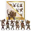 Skinny Minis Orcs Miniatures Set, 12 Flat Minis, D&D Compatible, 2D Acrylic Figures for Tabletop RPGs, 5e & Pathfinder Monster Minis