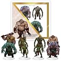 Skinny Minis Ogres &amp; Trolls Miniatures, 8 Large Flat Minis, 5e &amp; Pathfinder Monster Minis for Tabletop Games RPG, D&amp;D Compatible, 2D Monster Miniatures for TTRPG
