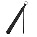 Skinny Ties for Men Pre-tied Adjustable Men's Ties, Solid Color Men's Neckties for Business Wedding Casual Graduation