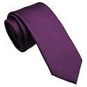 Skinny Ties for Men, 2.5-Inch Slim Neckties, Solid Color Packs