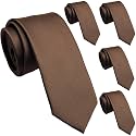 Skinny Ties for Men, 2.5-Inch Slim Neckties, Solid Color Packs