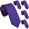 Skinny Ties for Men, 2.5-Inch Slim Neckties, Solid Color Packs