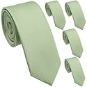 Skinny Ties for Men, 2.5-Inch Slim Neckties, Solid Color Packs