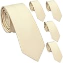 Skinny Ties for Men, 2.5-Inch Slim Neckties, Solid Color Packs