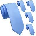 Skinny Ties for Men, 2.5-Inch Slim Neckties, Solid Color Packs