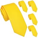 Skinny Ties for Men, 2.5-Inch Slim Neckties, Solid Color Packs