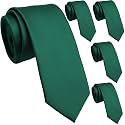 Skinny Ties for Men, 2.5-Inch Slim Neckties, Solid Color Packs