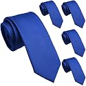 Skinny Ties for Men, 2.5-Inch Slim Neckties, Solid Color Packs