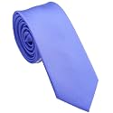 Skinny Ties for Men, 2.5-Inch Slim Neckties, Solid Color Packs