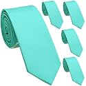 Skinny Ties for Men, 2.5-Inch Slim Neckties, Solid Color Packs