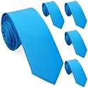 Skinny Ties for Men, 2.5-Inch Slim Neckties, Solid Color Packs
