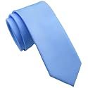 Skinny Ties for Men, 2.5-Inch Slim Neckties, Solid Color Packs