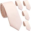 Skinny Ties for Men, 2.5-Inch Slim Neckties, Solid Color Packs