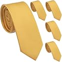 Skinny Ties for Men, 2.5-Inch Slim Neckties, Solid Color Packs
