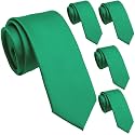 Skinny Ties for Men, 2.5-Inch Slim Neckties, Solid Color Packs