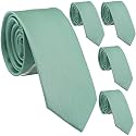 Skinny Ties for Men, 2.5-Inch Slim Neckties, Solid Color Packs