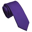 Skinny Ties for Men, 2.5-Inch Slim Neckties, Solid Color Packs
