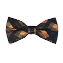 Kihatwin Skinny Ties for Mens Novelty Plaid Check Business Wedding Fashion Formal Neckties 2.7, Pocket Square, Bow Ties