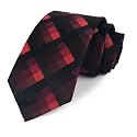 Kihatwin Skinny Ties for Mens Novelty Plaid Check Business Wedding Fashion Formal Neckties 2.7, Pocket Square, Bow Ties