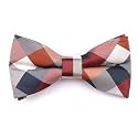 Kihatwin Skinny Ties for Mens Novelty Plaid Check Business Wedding Fashion Formal Neckties 2.7, Pocket Square, Bow Ties