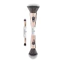 SKINPLUS 4 in 1 Travel Brush with Foundation, Powder, Eyeshadow Blending Brush | Soft Bristles Makeup Brushes Set for Women